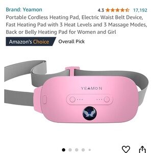 New in box Yeamon cordless heating pad